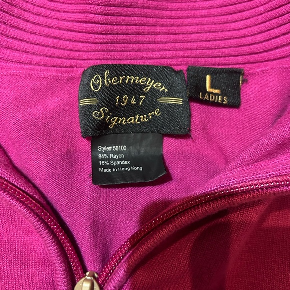 Obermeyer 1947 Signature Pink purple Ski Sweater L - Picture 5 of 6